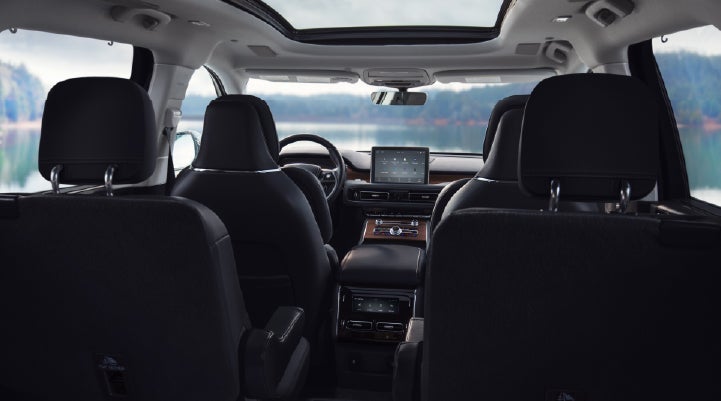 The interior of a 2024 Lincoln Aviator® SUV from behind the second row | Courtesy Lincoln in Altoona PA