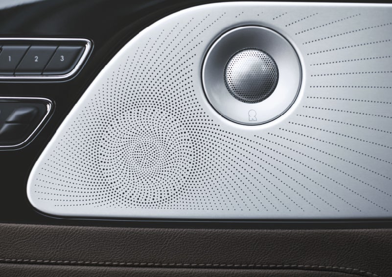 Two speakers of the available audio system are shown in a 2024 Lincoln Aviator® SUV | Courtesy Lincoln in Altoona PA