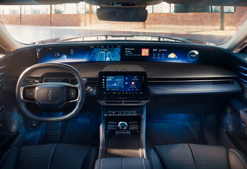 A large panoramic display is shown on the dashboard of a 2024 Lincoln Nautilus® SUV | Courtesy Lincoln in Altoona PA
